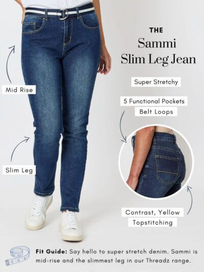 Threadz Sammi slim leg jean dark denim