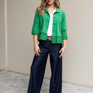 Jolie Saule Frill Denim Jacket - Image 23