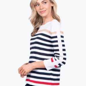 Bella Striped Pullover FB4263 - Image 3