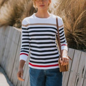 Bella Striped Pullover FB4263 - Image 4
