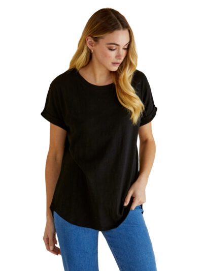 Betty Basics hailey short sleeve tee black