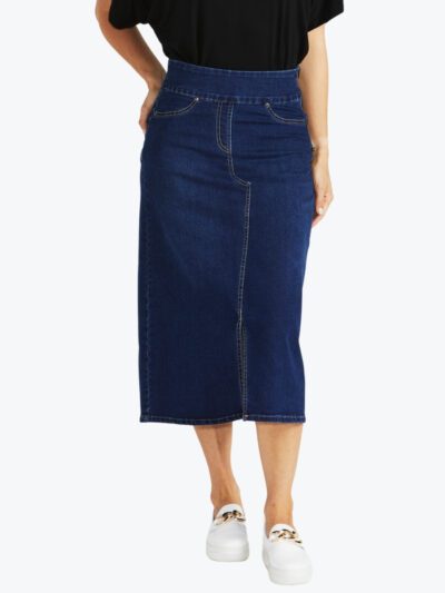 Betty Basics shelby denim skirt midnight denim