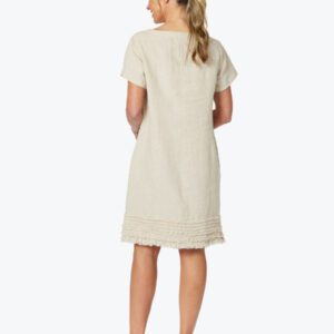 Gordon Smith Ruffle Hem Linen Dress 46000 - Image 7