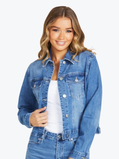 Sass darcy denim jacket vintage wash