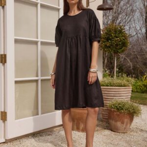 Tirelli Bishop Sleeve Shirring Dress