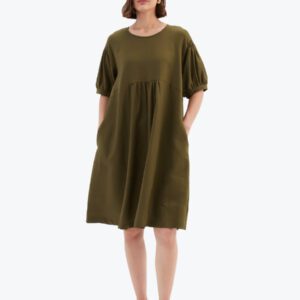 Tirelli Bishop Sleeve Shirring Dress - Image 5
