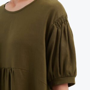 Tirelli Bishop Sleeve Shirring Dress - Image 6