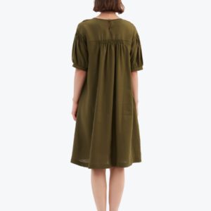 Tirelli Bishop Sleeve Shirring Dress - Image 7