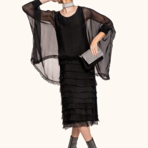 Imagine Fashion Candie Silk dress onyx black