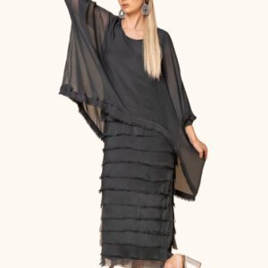 Imagine fashion candie silk dress graphite special occassion