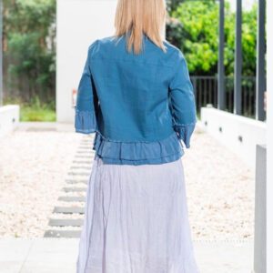 Jolie Saule Frill Denim Jacket - Image 14