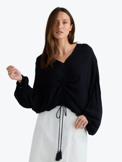 Holiday Happy Hour Top in Black