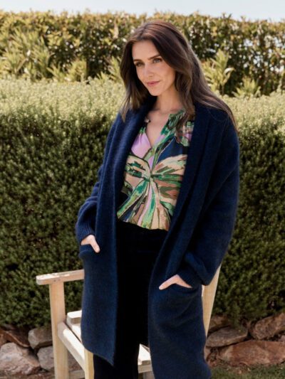 Jump Luxe Long Cardigan in Midnight