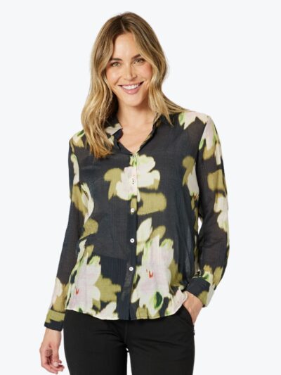 Gordon Smith Maggie Floral Shirt in Black Multi