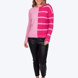 Bella Striped Colour Block Pullover FB5432 - Image 7