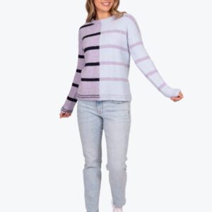 Bella Striped Colour Block Pullover FB5432 - Image 3