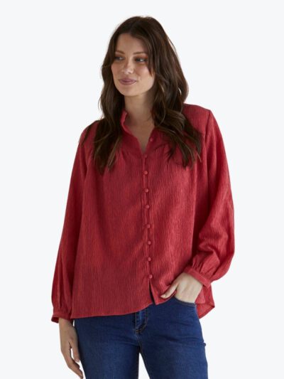 Betty Basics Marie Shirt in Dusty Pink