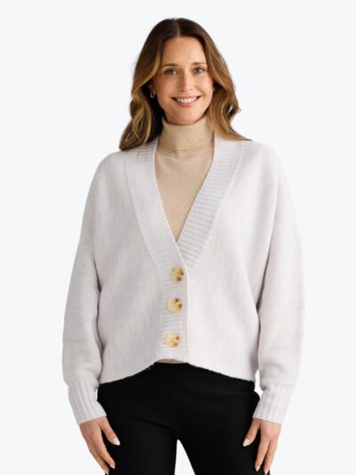 Brave + True Carrington Cardi in Ice Grey