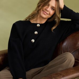 Holiday Crew Knit in Black