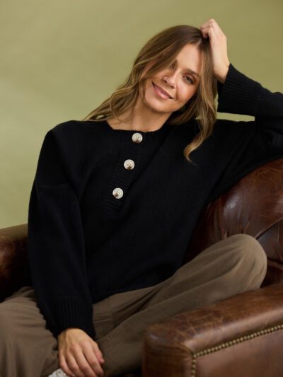 Holiday Crew Knit in Black