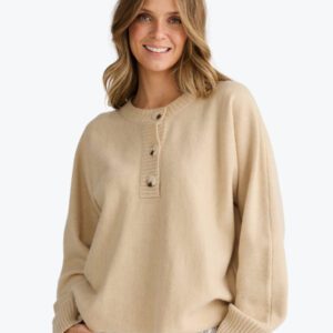 Holiday Crew Knit in Natural