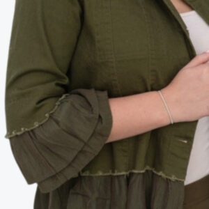 Jolie Saule Frill Denim Jacket - Image 3