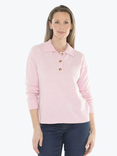 Jump 3 Button Pullover in Floss