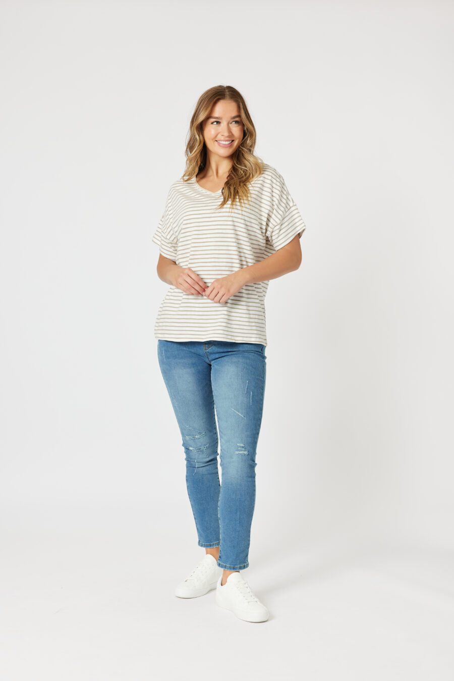 Threadz Tyla Stripe Tee 47873 - Image 7