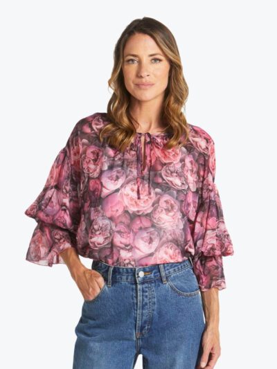 Fate + Becker Phenomenon Blouse in Peony