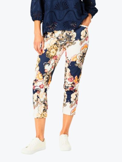 Gordon Smith Lexi Floral Print Pant in Navy Multi