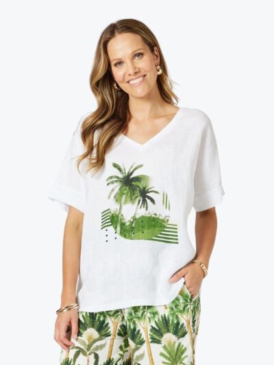 Clarity Amazon Rainforest Top in White