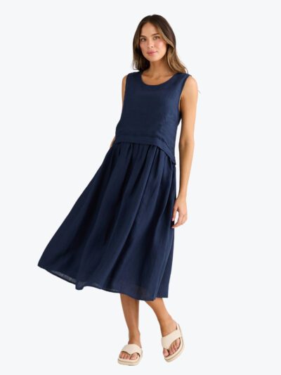 Holiday St Tropez Dress in Navy