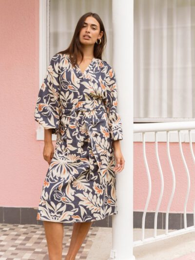 Sass Jana Obi Belt Dress in Wild Orchid